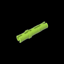 GDS-888 - Technic Pin Long with Friction Ridges Lengthwise, 2 Center Slots