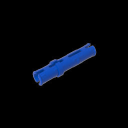GDS-888 - Technic Pin Long with Friction Ridges Lengthwise, 2 Center Slots