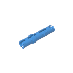 GDS-888 - Technic Pin Long with Friction Ridges Lengthwise, 2 Center Slots