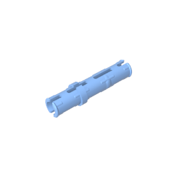GDS-888 - Technic Pin Long with Friction Ridges Lengthwise, 2 Center Slots