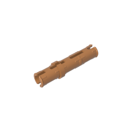 GDS-888 - Technic Pin Long with Friction Ridges Lengthwise, 2 Center Slots