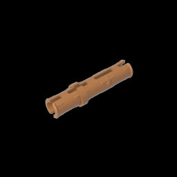 GDS-888 - Technic Pin Long with Friction Ridges Lengthwise, 2 Center Slots