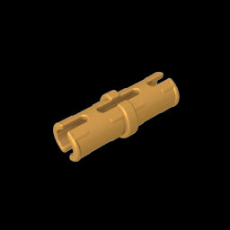 GDS-2139 - Technic Pin with Friction Ridges Lengthwise and Center Slots
