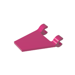 GDS-895 - Flag 2 x 2 Trapezoid with 2 Clips [Thick U Clips]