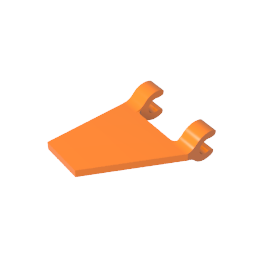 GDS-895 - Flag 2 x 2 Trapezoid with 2 Clips [Thick U Clips]