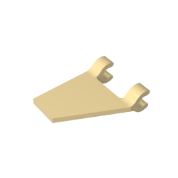 GDS-895 - Flag 2 x 2 Trapezoid with 2 Clips [Thick U Clips]