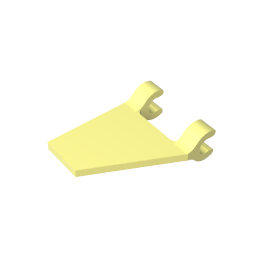 GDS-895 - Flag 2 x 2 Trapezoid with 2 Clips [Thick U Clips]