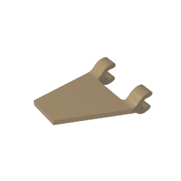 GDS-895 - Flag 2 x 2 Trapezoid with 2 Clips [Thick U Clips]