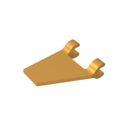 GDS-895 - Flag 2 x 2 Trapezoid with 2 Clips [Thick U Clips]