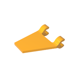 GDS-895 - Flag 2 x 2 Trapezoid with 2 Clips [Thick U Clips]