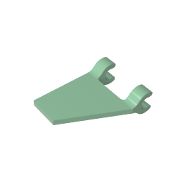 GDS-895 - Flag 2 x 2 Trapezoid with 2 Clips [Thick U Clips]