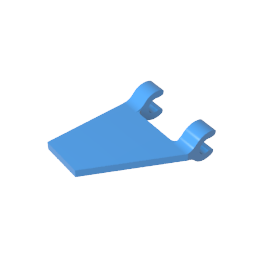 GDS-895 - Flag 2 x 2 Trapezoid with 2 Clips [Thick U Clips]