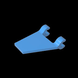 GDS-895 - Flag 2 x 2 Trapezoid with 2 Clips [Thick U Clips]