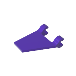 GDS-895 - Flag 2 x 2 Trapezoid with 2 Clips [Thick U Clips]
