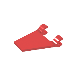 GDS-895 - Flag 2 x 2 Trapezoid with 2 Clips [Thick U Clips]