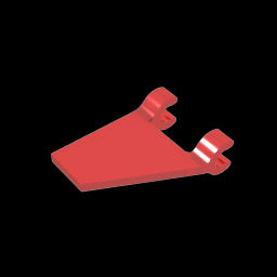 GDS-895 - Flag 2 x 2 Trapezoid with 2 Clips [Thick U Clips]