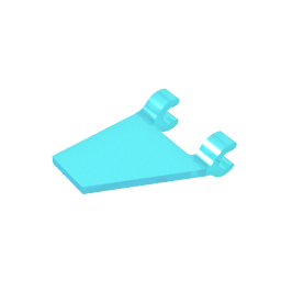 GDS-895 - Flag 2 x 2 Trapezoid with 2 Clips [Thick U Clips]