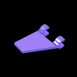 GDS-895 - Flag 2 x 2 Trapezoid with 2 Clips [Thick U Clips]
