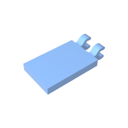 GDS-896 - Tile Special 2 x 3 with 2 Clips [Angled Clips]