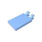 GDS-896 - Tile Special 2 x 3 with 2 Clips [Angled Clips]