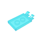GDS-896 - Tile Special 2 x 3 with 2 Clips [Angled Clips]