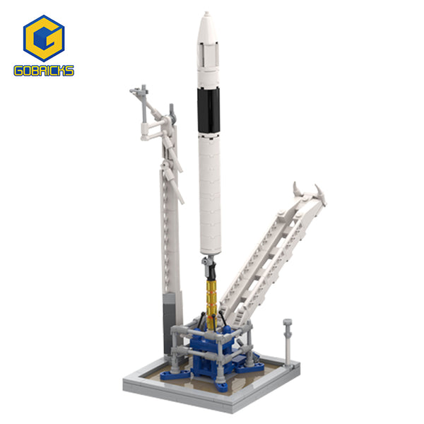 MOC-89466 SpaceX Falcon 1 & Launch Pad [Saturn V scale]– MOC Brick