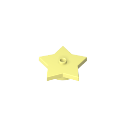 GDS-90072 - Plate Special 5-Point Star 4 x 4 2/3 with One Stud