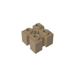 GDS-90179 - Brick Special 2 x 2 with Grooves and Axle Hole