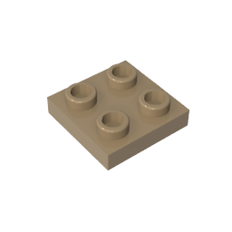 GDS-902 - Plate Special 2 x 2 with Pin on Bottom