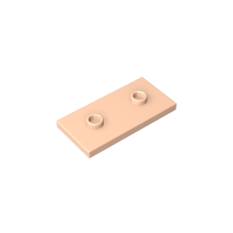 GDS-90201 - Plate Special 2 x 4 with Groove and Two Center Studs (Jumper)