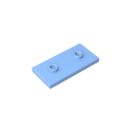 GDS-90201 - Plate Special 2 x 4 with Groove and Two Center Studs (Jumper)