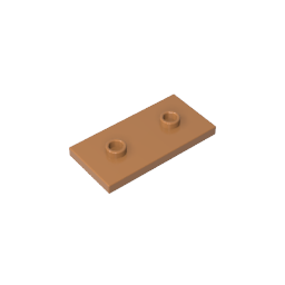 GDS-90201 - Plate Special 2 x 4 with Groove and Two Center Studs (Jumper)