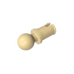 GDS-903 - Technic Pin with Friction Ridges Lengthwise and Towball