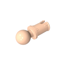 GDS-903 - Technic Pin with Friction Ridges Lengthwise and Towball