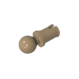 GDS-903 - Technic Pin with Friction Ridges Lengthwise and Towball