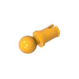 GDS-903 - Technic Pin with Friction Ridges Lengthwise and Towball