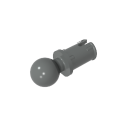 GDS-903 - Technic Pin with Friction Ridges Lengthwise and Towball