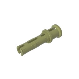 GDS-923 - Technic Pin Long with Friction Ridges Lengthwise and Stop Bush [Ridge Near Rim]