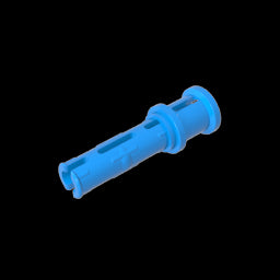 GDS-923 - Technic Pin Long with Friction Ridges Lengthwise and Stop Bush [Ridge Near Rim]
