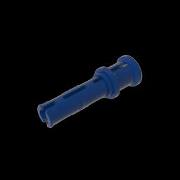 GDS-923 - Technic Pin Long with Friction Ridges Lengthwise and Stop Bush [Ridge Near Rim]