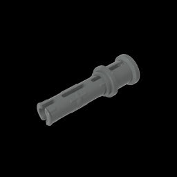 GDS-923 - Technic Pin Long with Friction Ridges Lengthwise and Stop Bush [Ridge Near Rim]