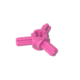 GDS-933 - Technic Axle Connector Hub with 3 Axles at 120 Degrees