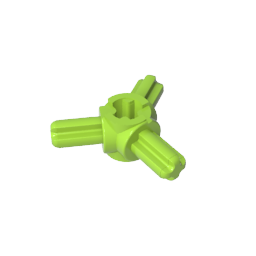 GDS-933 - Technic Axle Connector Hub with 3 Axles at 120 Degrees