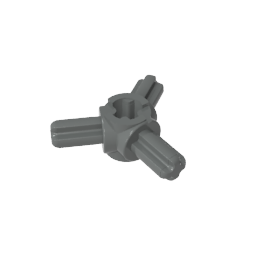 GDS-933 - Technic Axle Connector Hub with 3 Axles at 120 Degrees