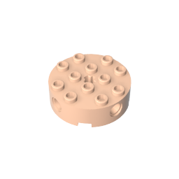 GDS-951 - Brick Round 4 x 4 with 4 Side Pin Holes and Center Axle Hole