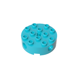 GDS-951 - Brick Round 4 x 4 with 4 Side Pin Holes and Center Axle Hole