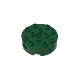GDS-951 - Brick Round 4 x 4 with 4 Side Pin Holes and Center Axle Hole