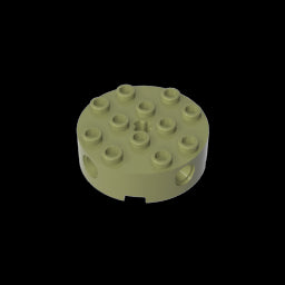 GDS-951 - Brick Round 4 x 4 with 4 Side Pin Holes and Center Axle Hole