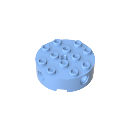 GDS-951 - Brick Round 4 x 4 with 4 Side Pin Holes and Center Axle Hole