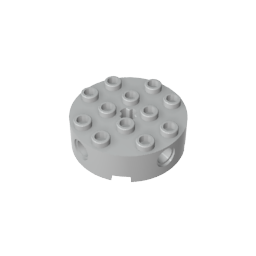 GDS-951 - Brick Round 4 x 4 with 4 Side Pin Holes and Center Axle Hole
